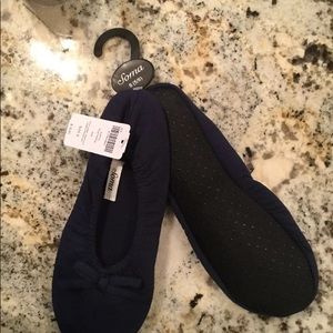 Soma navy slippers
